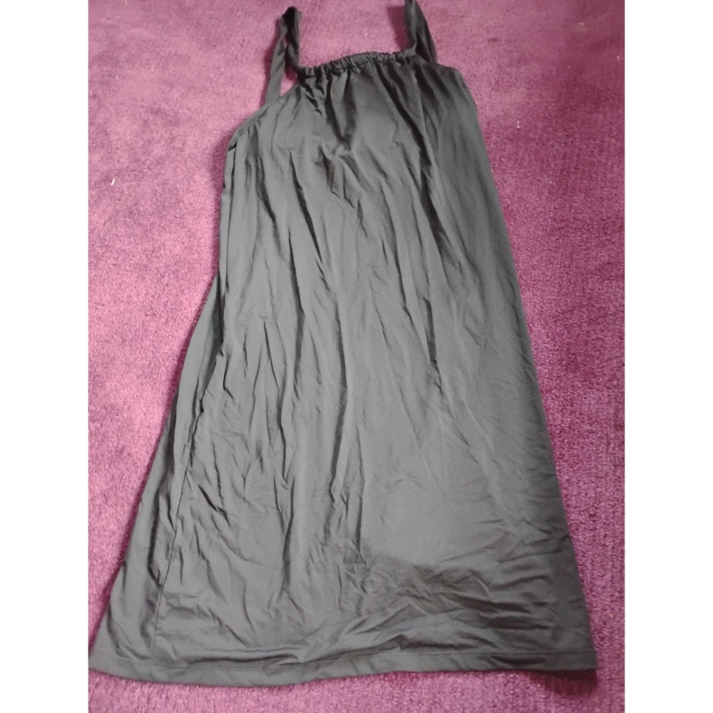 Black Women's Large Athleta Swimsuit Dress Nylon Spandex Mix Padded
